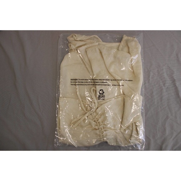 Women's Nine West Biege Ruched Drawstring Front Tank Size XL - Picture 4 of 5